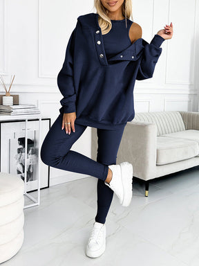 Hooded Casual and Comfortable Sweatshirt Suit