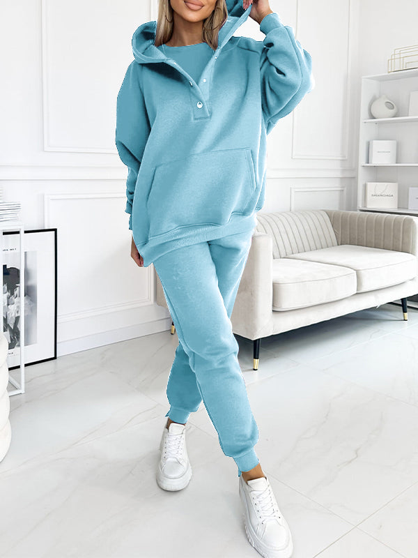 Casual Hooded Sweatshirt Sports Suit