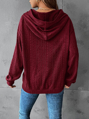 Solid Drop Shoulder Hoodie