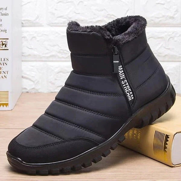 Men's Waterproof Warm Cotton Zipper Boots Snow Ankle Women's Boots (HOT SALE !!!-60% OFF)