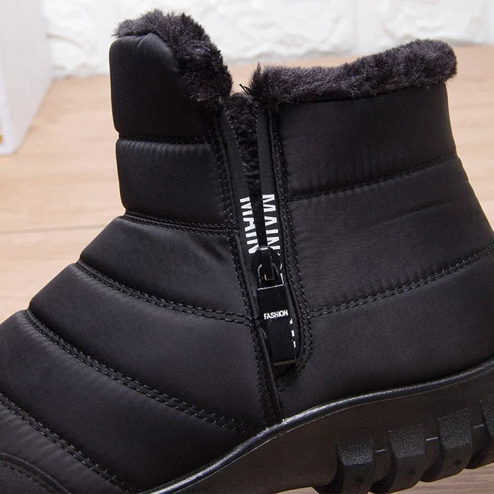 Men's Waterproof Warm Cotton Zipper Boots Snow Ankle Women's Boots (HOT SALE !!!-60% OFF)