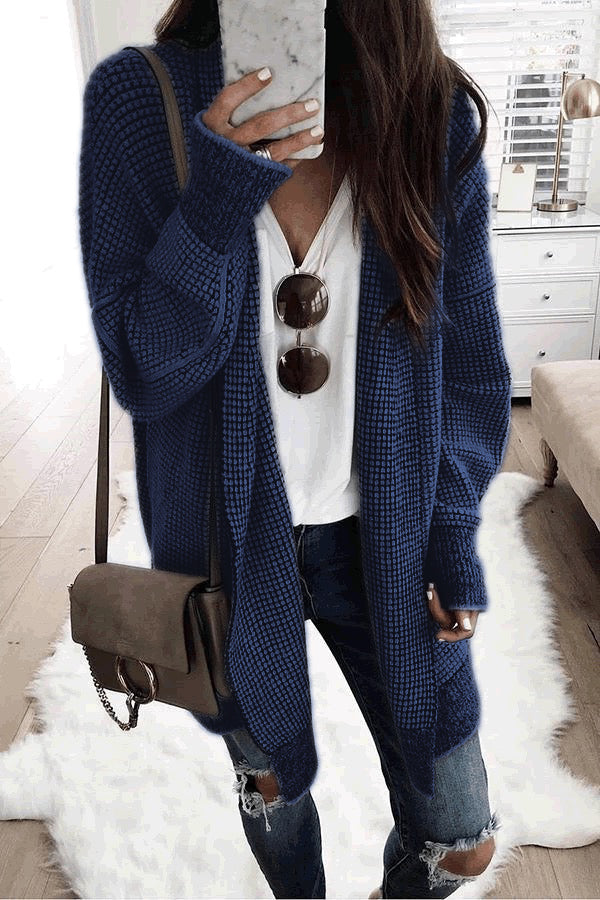 Waffle Texture Cardigan