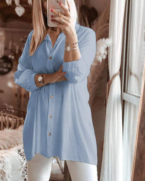 Fashion plain women's shirt tops casual pants