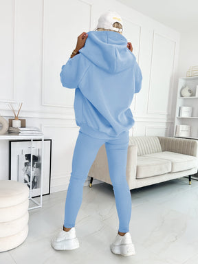 (S-5XL) Plus Size Hooded Casual and Comfortable Sweatshirt Three-piece Suit