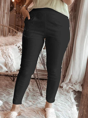 Fashion plain women's shirt tops casual pants