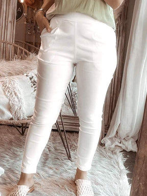 Fashion plain women's shirt tops casual pants