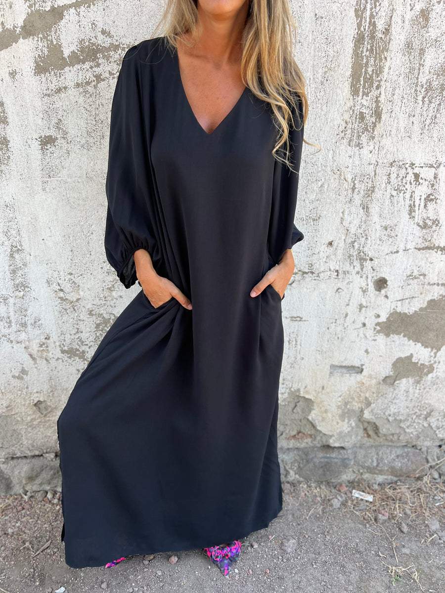 V-neck Long Dress