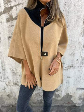 Casual Stand Collar Half Zip Jacket