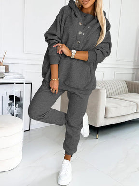 (S-5XL) Plus Size Casual Hooded Sweatshirt Sports Three-piece Suit